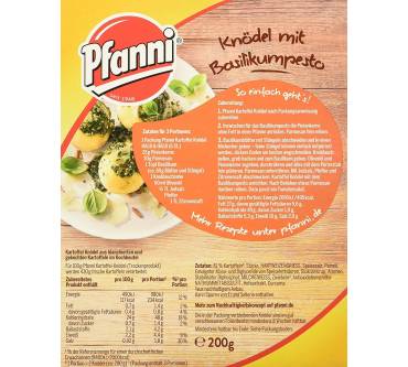 Produktbild Pfanni Kartoffelknödel im Kochbeutel (halb & halb)