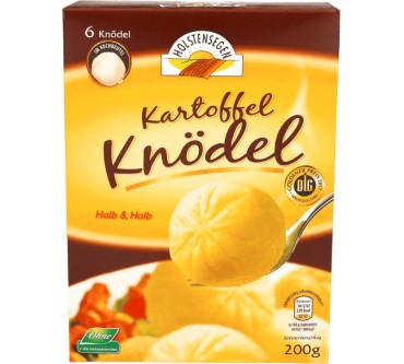 Produktbild Aldi Nord / Holstensegen Kartoffelknödel (halb & halb im Kochbeutel)