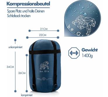 Produktbild be.Glo Mumienschlafsack