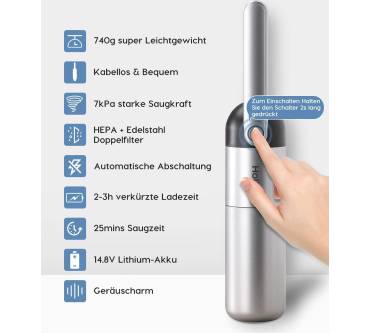 Produktbild Holife HM555A Mini Handstaubsauger 7000pa