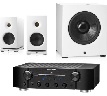 Produktbild SaxxTec ClubSOUND 2.1-Heimkino-Set (clubSOUND CLX 3 / deepSOUND DS 120 DSP / Marantz PM 8006)