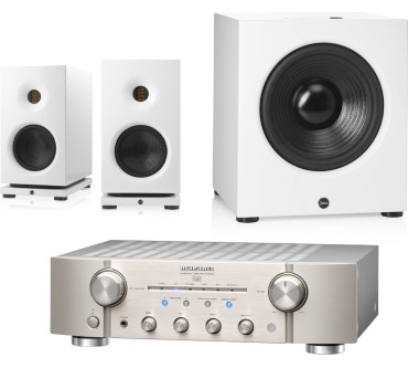 Produktbild SaxxTec ClubSOUND 2.1-Heimkino-Set (clubSOUND CLX 3 / deepSOUND DS 120 DSP / Marantz PM 8006)