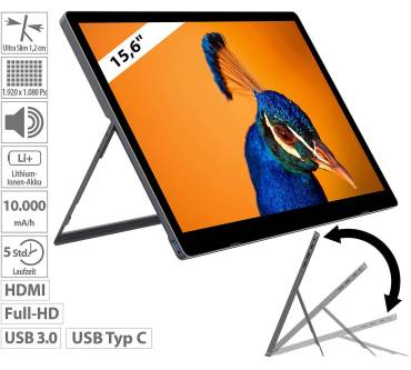 Produktbild Auvisio Mobiler Akku-Full-HD-IPS-Monitor