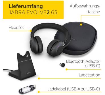 Produktbild Jabra Evolve2 65 USB-C UC Stereo mit Ladestation