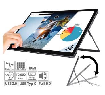 Produktbild Auvisio Mobiler Full-HD-IPS-Touchscreen