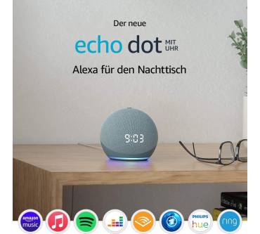 Produktbild Amazon Echo Dot (4. Generation) mit Uhr