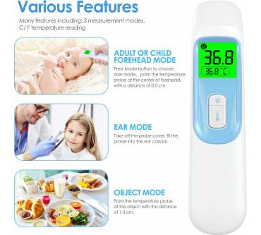 Produktbild IDOIT Digitales Infrarot Thermometer 4 in 1