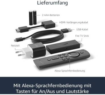 Produktbild Amazon Fire TV Stick mit Alexa-Sprachfernbedienung (2020)