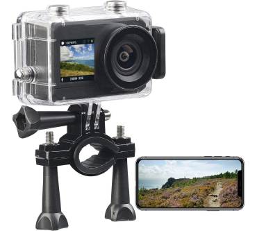 Produktbild Somikon UHD-Action-Cam mit 2 Displays, WLAN und Sony-Bildsensor, IPX8