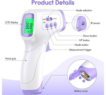 Produktbild KKmier Infrarot Thermometer PC868