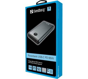 Produktbild Sandberg Powerbank USB-C PD 65W 20800