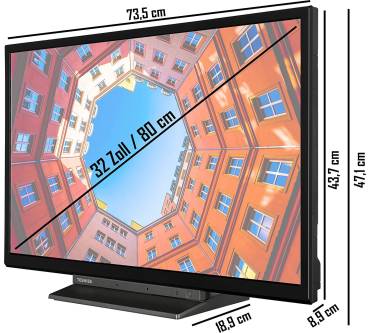 Streaming-Abteilung Toshiba 32LK3C63DA Full-HD-Fernseher zum superfreundlichen mit | Kurs