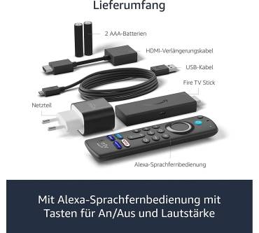 Produktbild Amazon Fire TV Stick mit Alexa-Sprachfernbedienung (mit TV-Steuerungstasten) (2021)