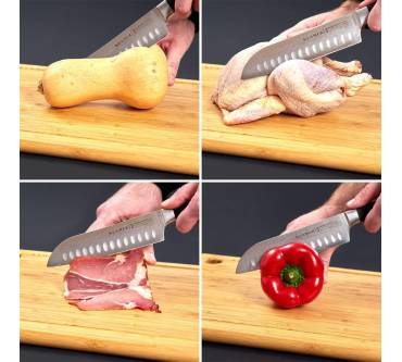 Produktbild Klamer Santoku Damastmesser