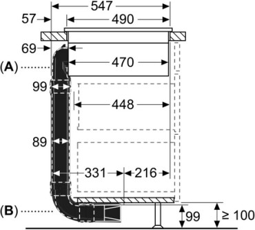 Neff T48CD7AX2 | Rahmenloses und Dunstabzug flexibles Kombi-Induktionskochfeld mit