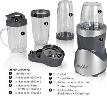 Produktbild Maxxmee Smoothie Maker (12-teilig)