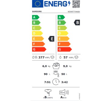 Produktbild Samsung WD90T754ABX/S2 WD7500T