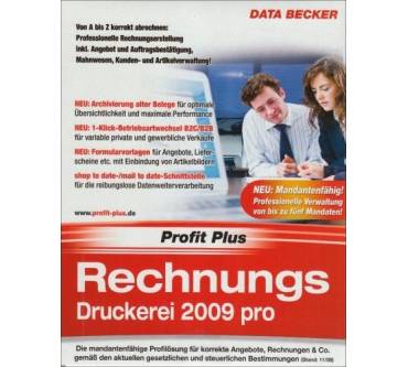 Produktbild Data Becker Rechnungsdruckerei 2009 pro