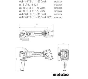 Produktbild Metabo WB 18 LT BL 11-125 Quick