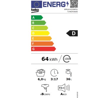 Produktbild Beko WML61433NPS1