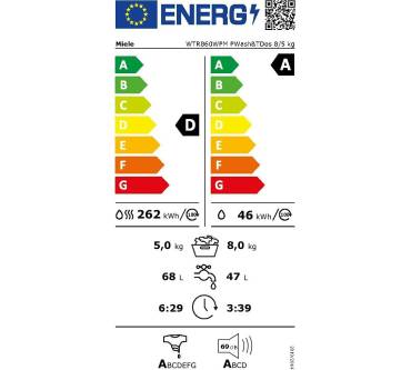 Produktbild Miele WTR860WPM PWash&TDos 8/5 kg