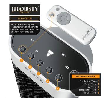 Produktbild Brandson Keramik Heizlüfter (2000 W)