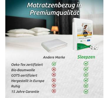 Produktbild Sleepzen Matratzenschoner Bio-Baumwolle GOTS