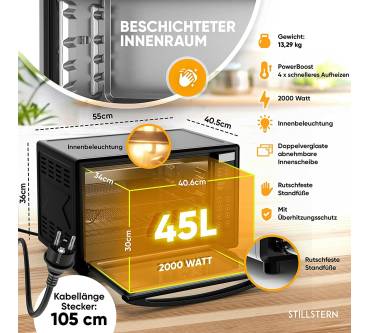 Produktbild Stillstern Minibackofen mit Umluft (1101)