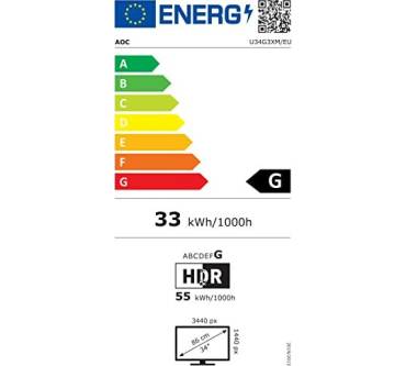 Produktbild AOC U34G3XM/EU