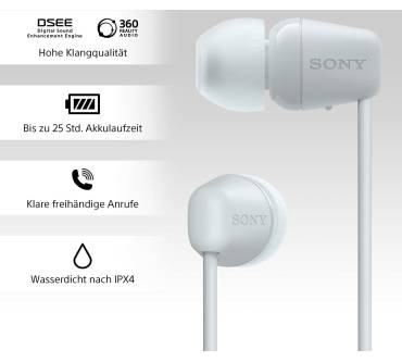 Sony WI-C100 im bezahlbaren gut Gute Preis zum | 2,2 Test: Akkulaufzeit