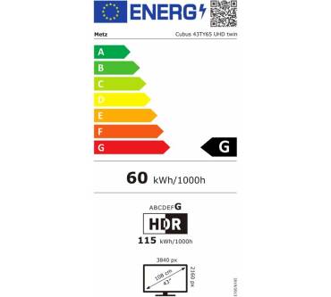 Produktbild Metz Cubus 43 TY65 UHD twin