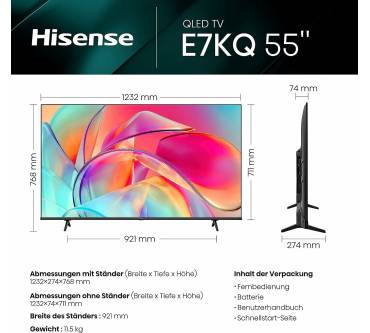 Produktbild Hisense 55E7KQ