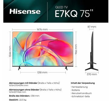 Produktbild Hisense 75E7KQ