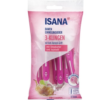 Produktbild Rossmann / Isana Damen Einwegrasierer 3-Klingen