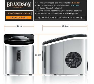 Produktbild Brandson Eiswürfelmaschine 2,2 L