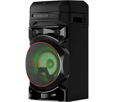 LG XBoom RNC5: 1,5 sehr mit gut Party-Lautsprecher kräftigem Bass und | Lichteffekten