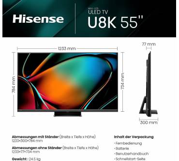 Produktbild Hisense 55U8KQ