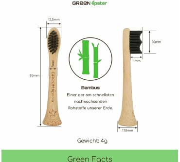 Produktbild Greenhipster Bambus Aufsteckbürsten (passend für Philips Sonicare)