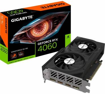 Produktbild GigaByte Geforce RTX 4060 Windforce OC 8G