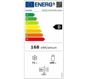 Produktbild Exquisit KGC265-70-WS-040D