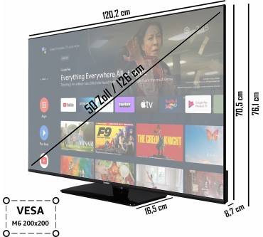 Telefunken XU50AN754M und Anständig Android-Fernseher supergünstig - | ausgestatteter