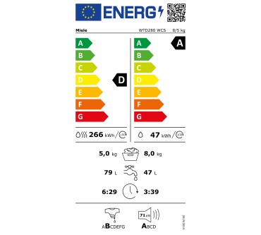 Produktbild Miele WTD280 WCS 8/5 kg