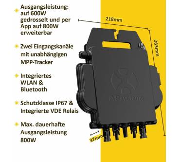 Produktbild Dura Sat Balkonkraftwerk 600W/840W BF