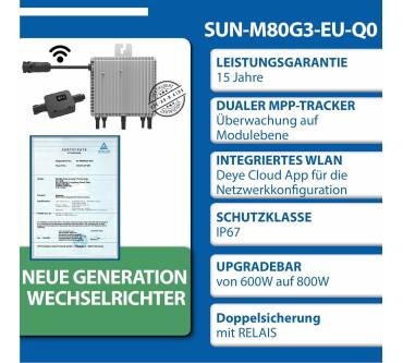 Produktbild EPP Solar 1000W Balkonkraftwerk Komplettset