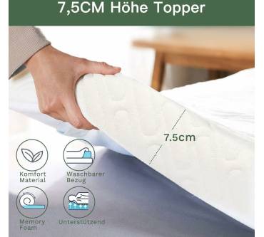 Produktbild Dopedio Gel Schaum Matratzen Topper (7,5 cm)