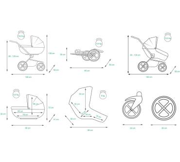 Produktbild Babylux Bambimo Kinderwagen Set 3 in 1 Lilly