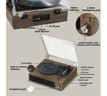 Produktbild Fydee Vintage Turntable