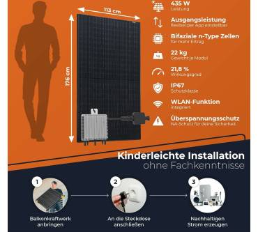 Produktbild Solarway 870W Balkonkraftwerk