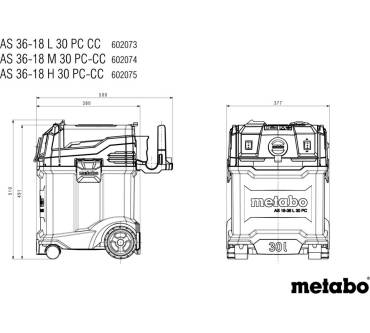 Produktbild Metabo AS 36-18 M 30 PC-CC