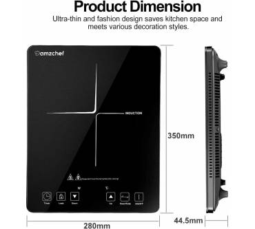 Produktbild amzchef Induktionskochfeld (2000 W)